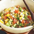 salata cu baby corn, rosii cherry