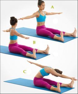 6 exercitii pentru spate (tonifiere&intarirea musculaturii) 3 intindere cu rasucire