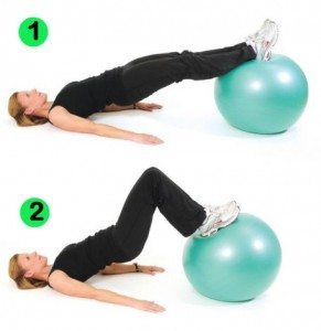 podul cu minge de fitness