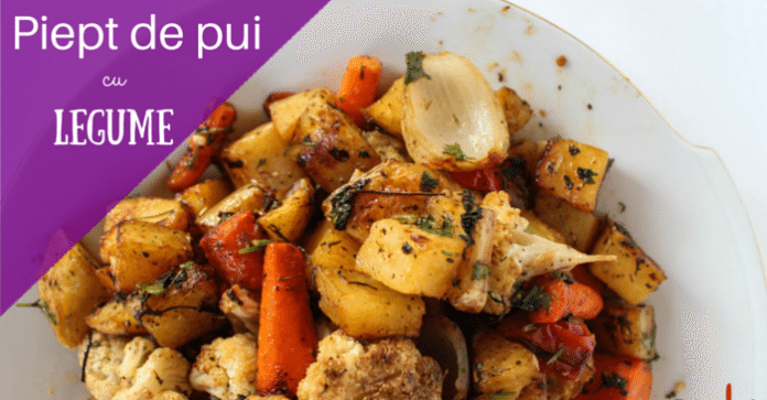 Piept-de-pui piept de pui cu legume