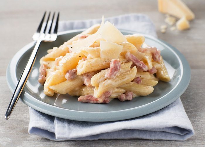 penne carbonara