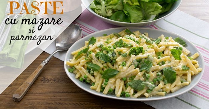 Paste cu mazare si parmezan