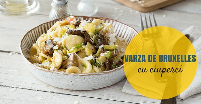 Varza-de-Bruxelles-cu-ciuperci Varza de Bruxelles cu ciuperci