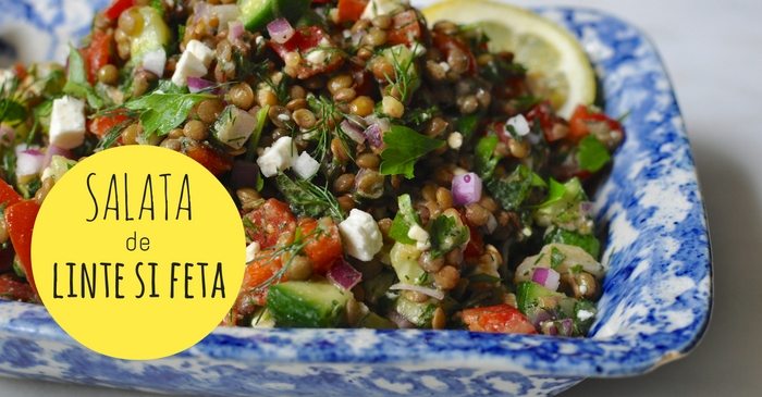 salata de linte si feta