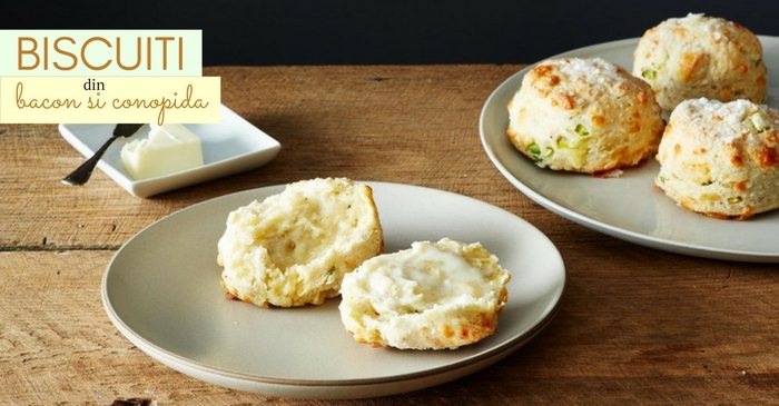 Biscuiti din conopida si bacon 1