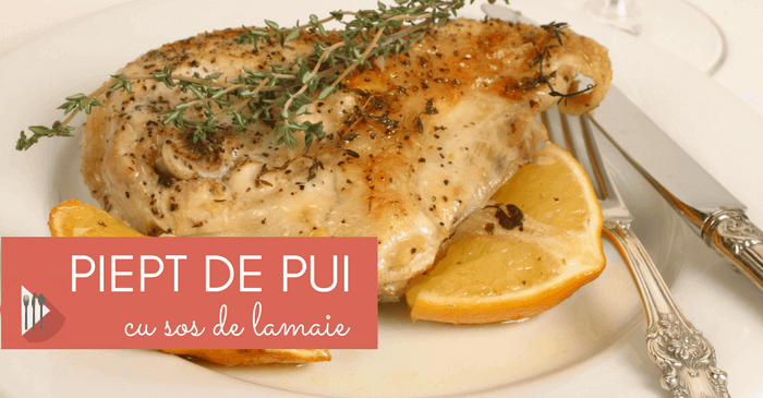 piept de pui cu sos de lamaie