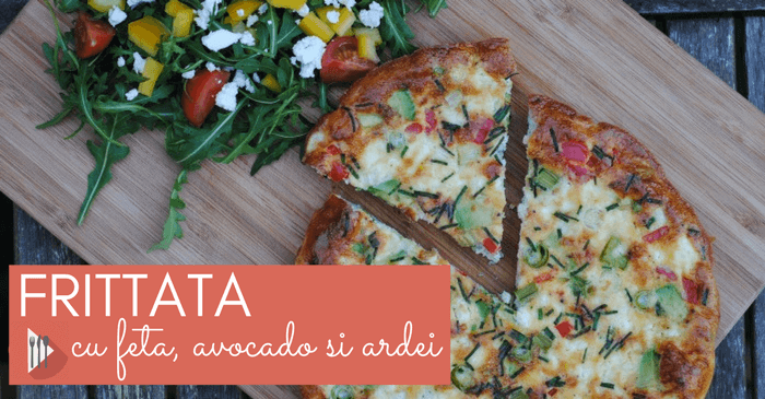 frittata cu feta avocado si ardei