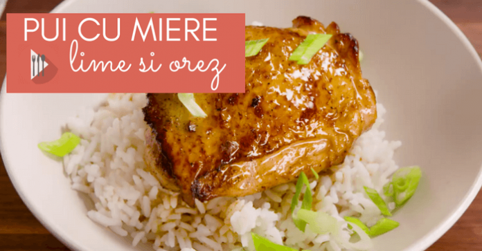 pui-cu-miere-lime-si-orez pui cu miere lime si orez